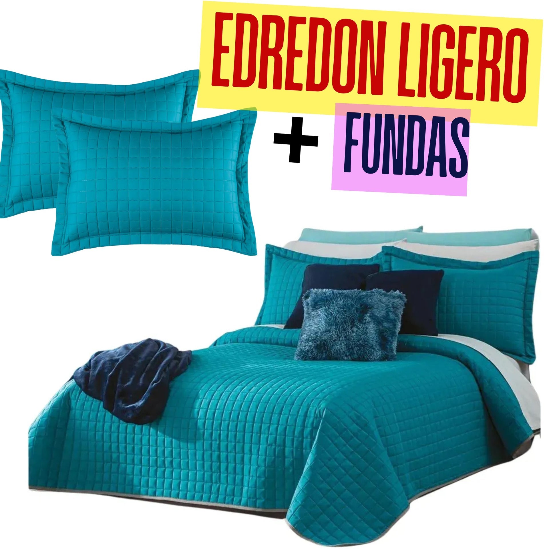 Edredón Ligero con Fundas para Almohada a Juego.