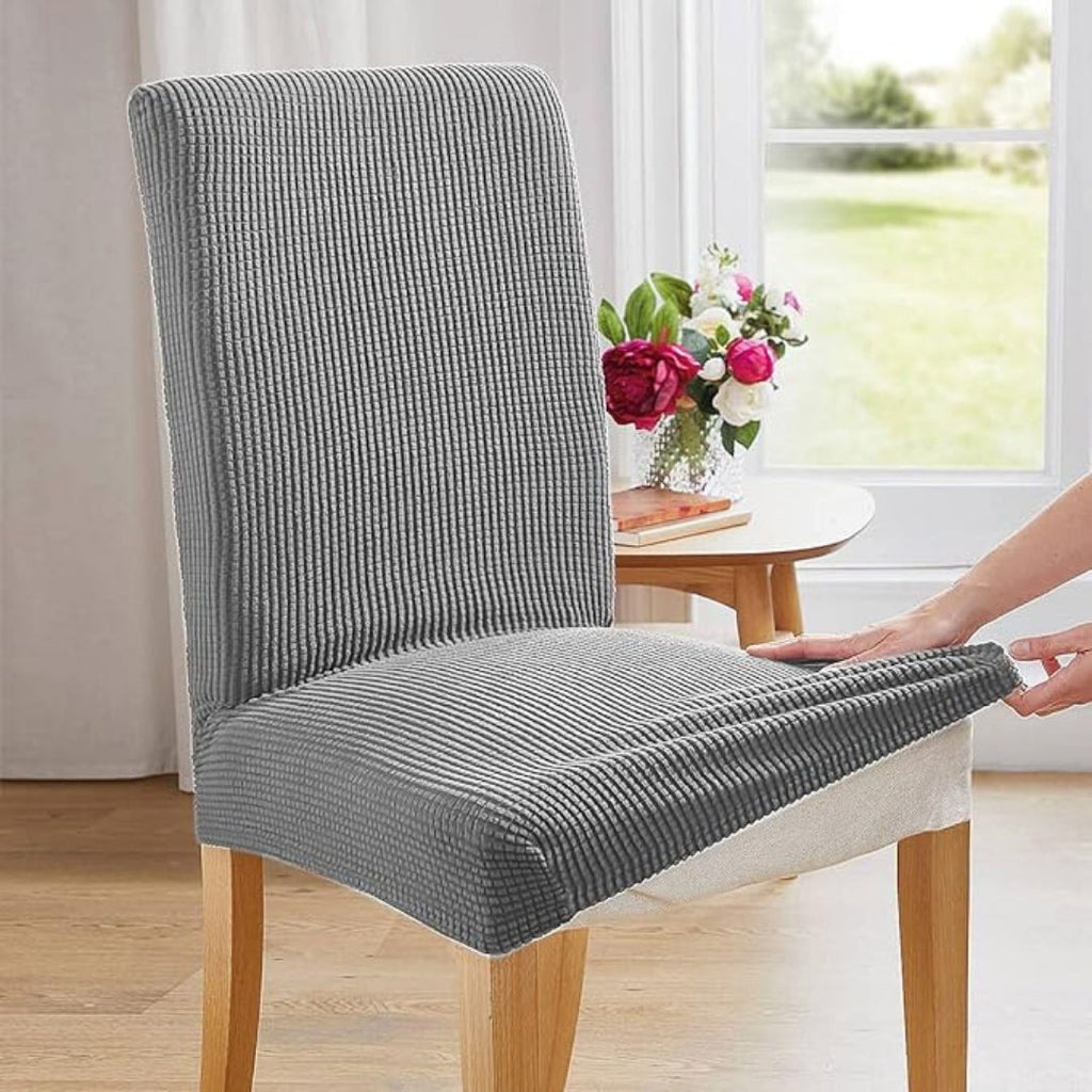 Set de Fundas de Silla Gris Perla