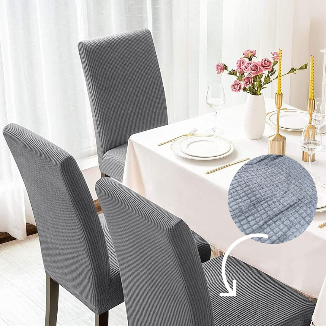 Set de Fundas de Silla Gris Perla