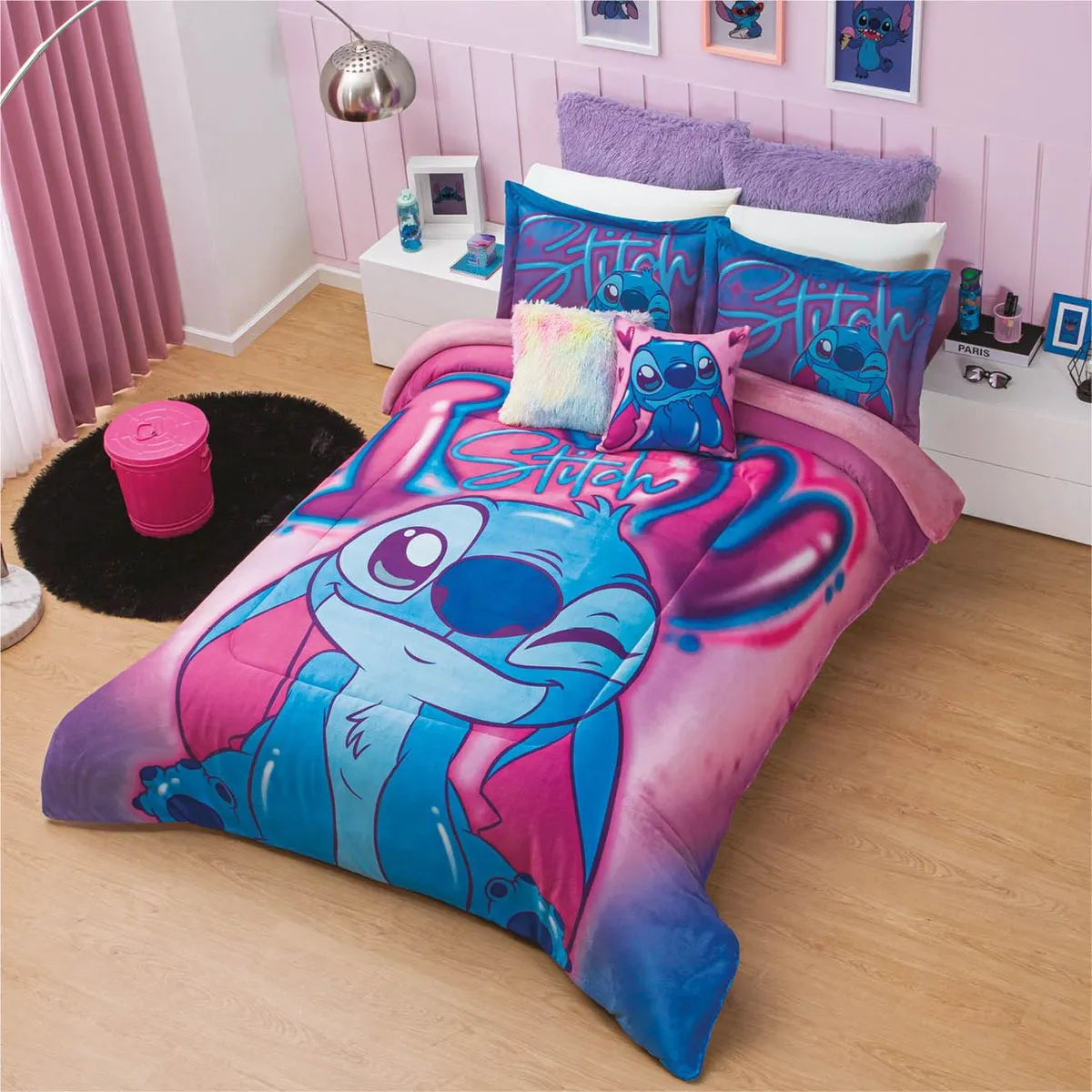 Cobertor Con Borrega Stitch Amore
