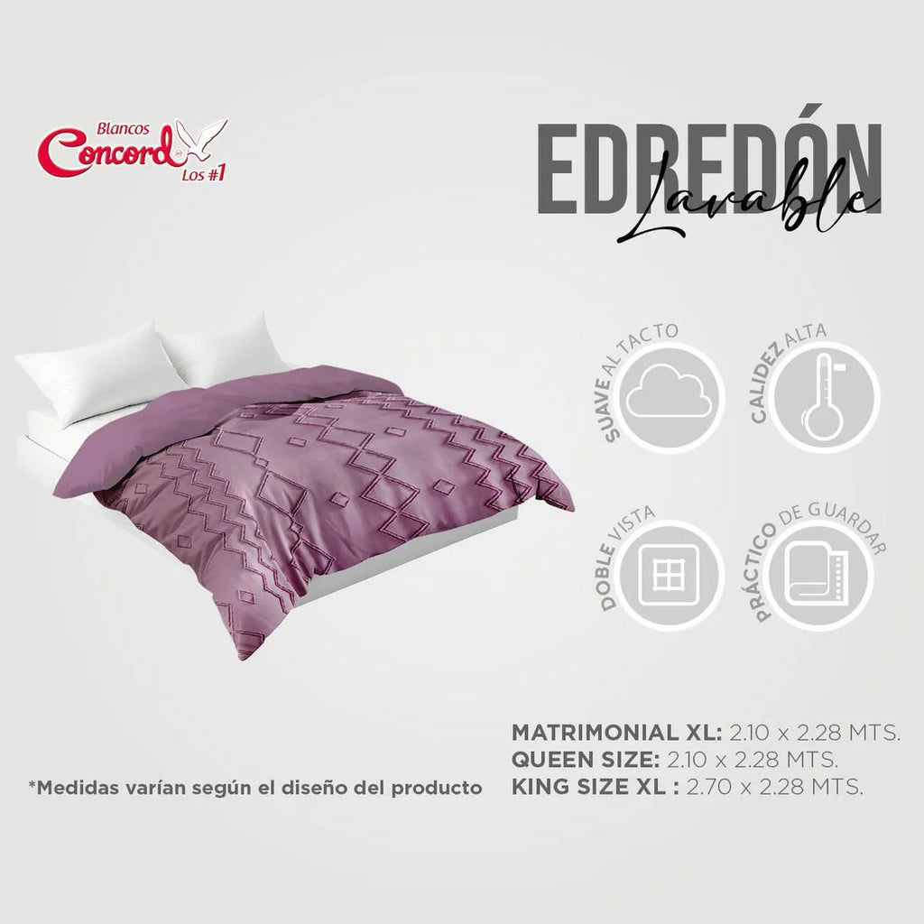 Edredón Grueso Bordado con Fundas Tufted Mily