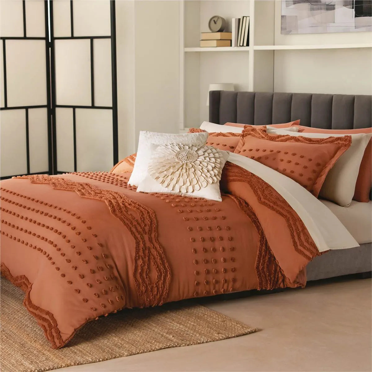 Edredón Grueso Bordado con Fundas Tufted Sena