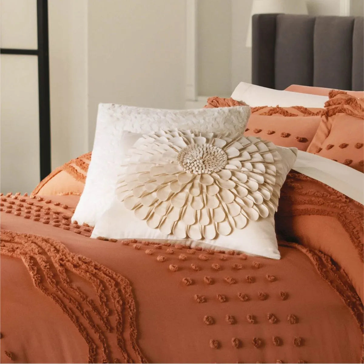 Edredón Grueso Bordado con Fundas Tufted Sena