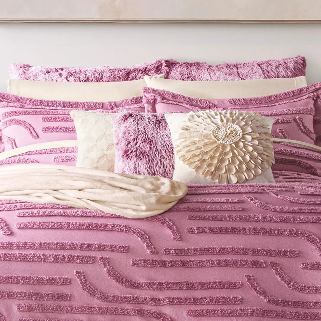 Edredón Grueso Bordado con Fundas Tufted Minerva