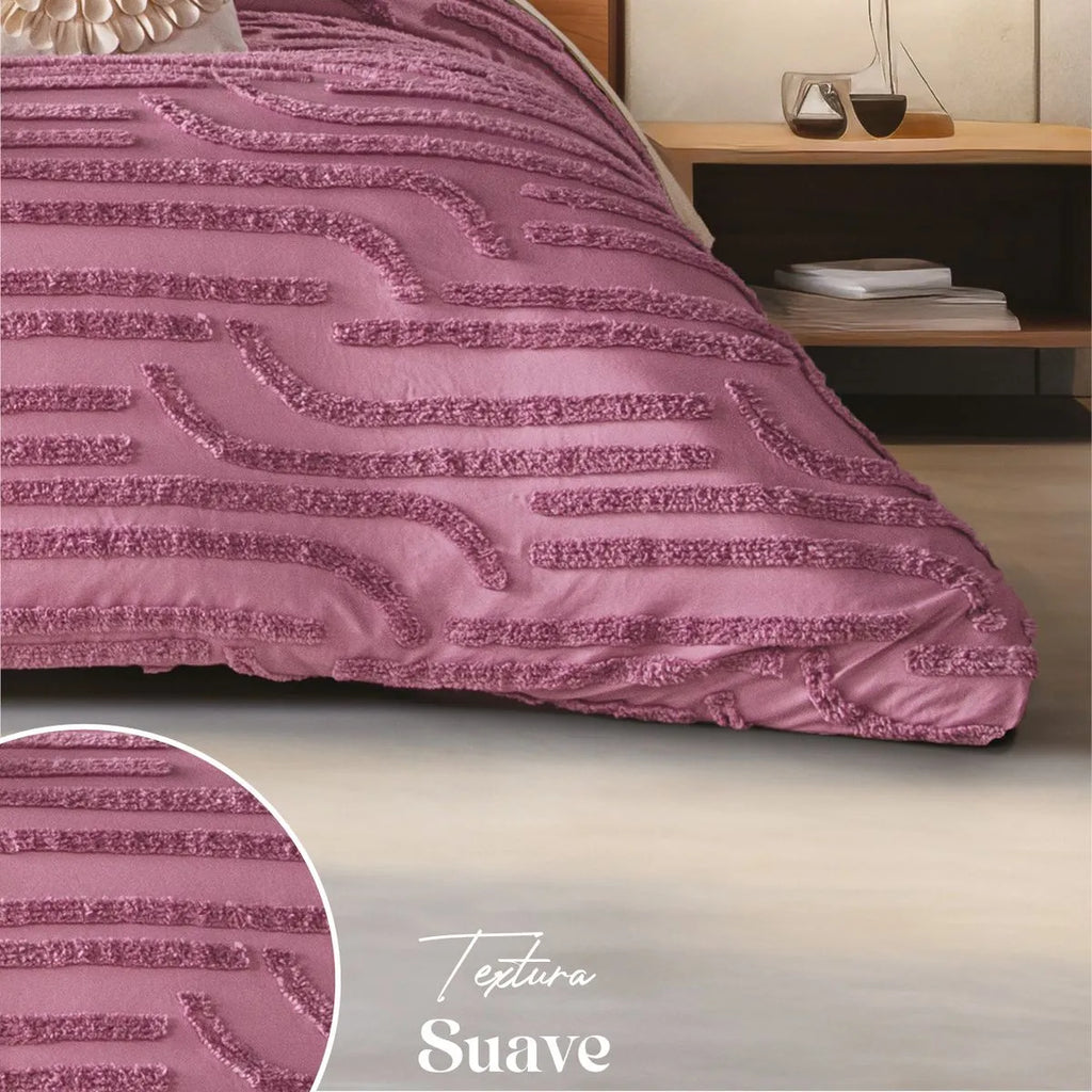 Edredón Grueso Bordado con Fundas Tufted Minerva