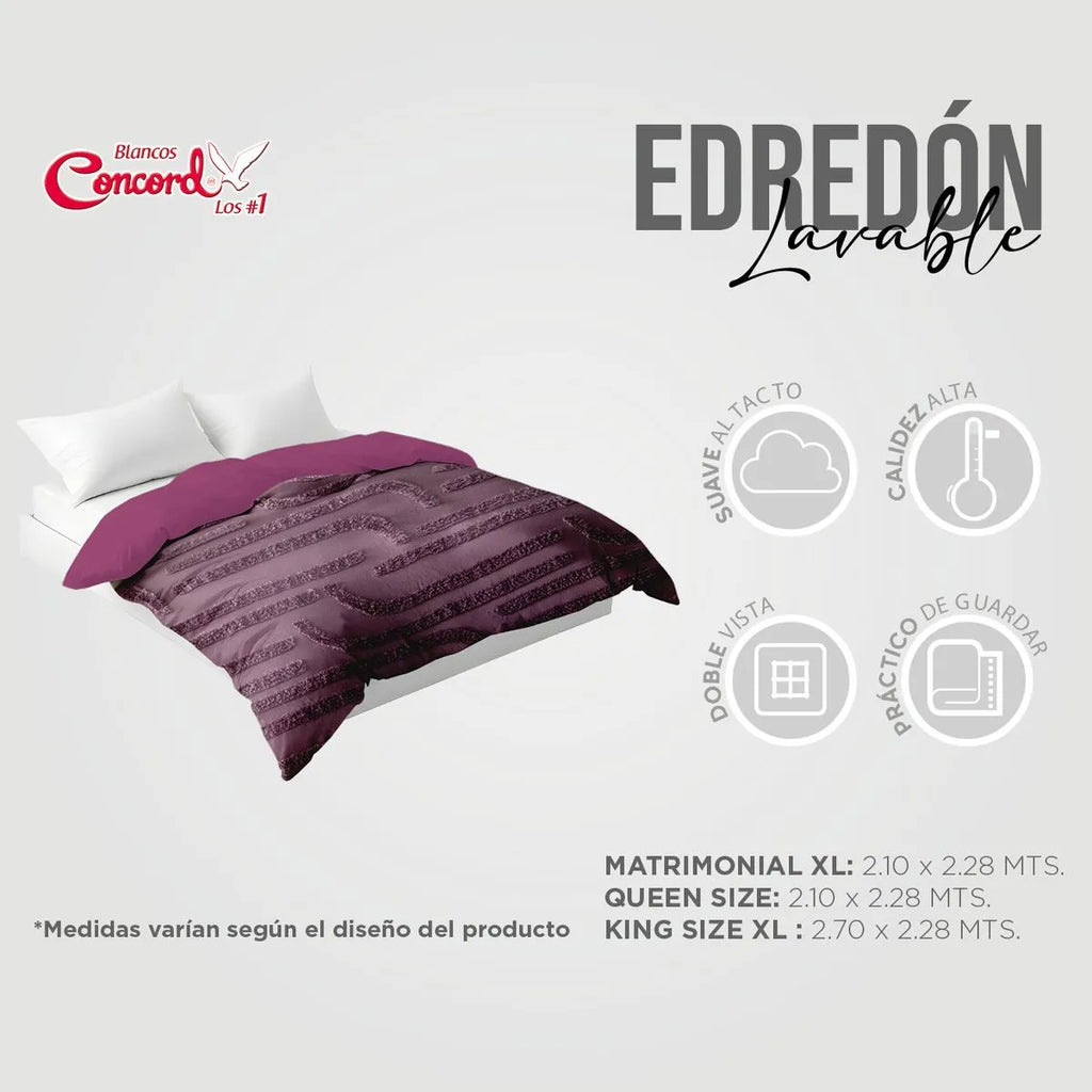 Edredón Grueso Bordado con Fundas Tufted Minerva