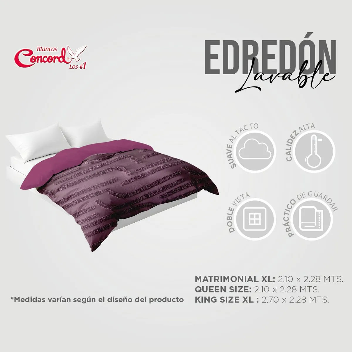 Edredón Grueso Bordado con Fundas Tufted Minerva