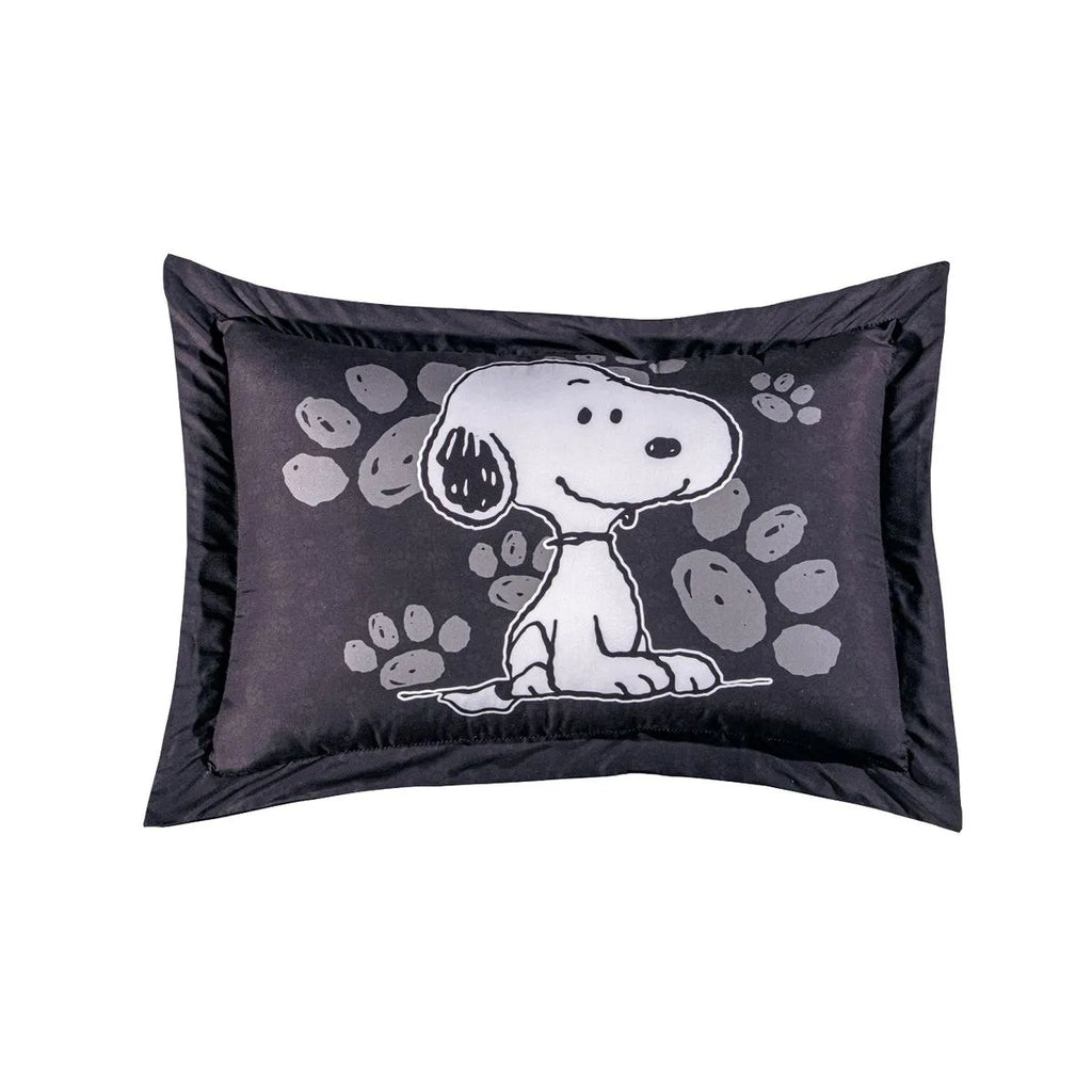 Cobertor Slim Black Snoopy + 2 fundas decorativas snoopy