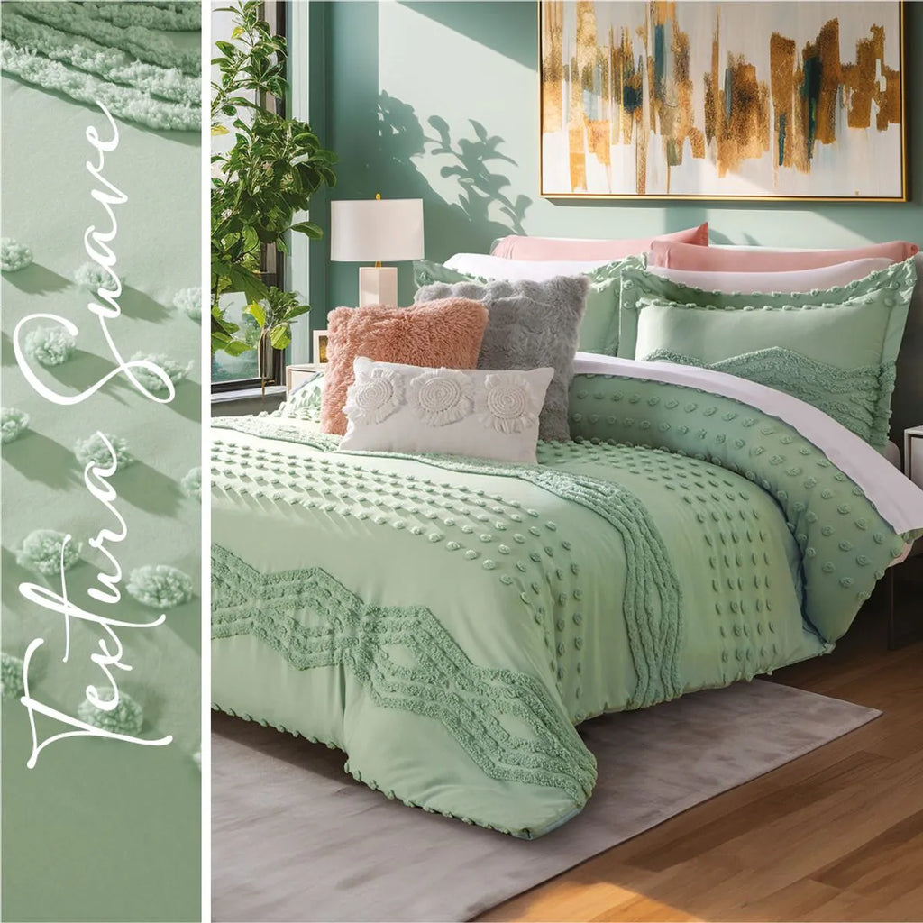 Edredón Grueso Bordado con Fundas Tufted York