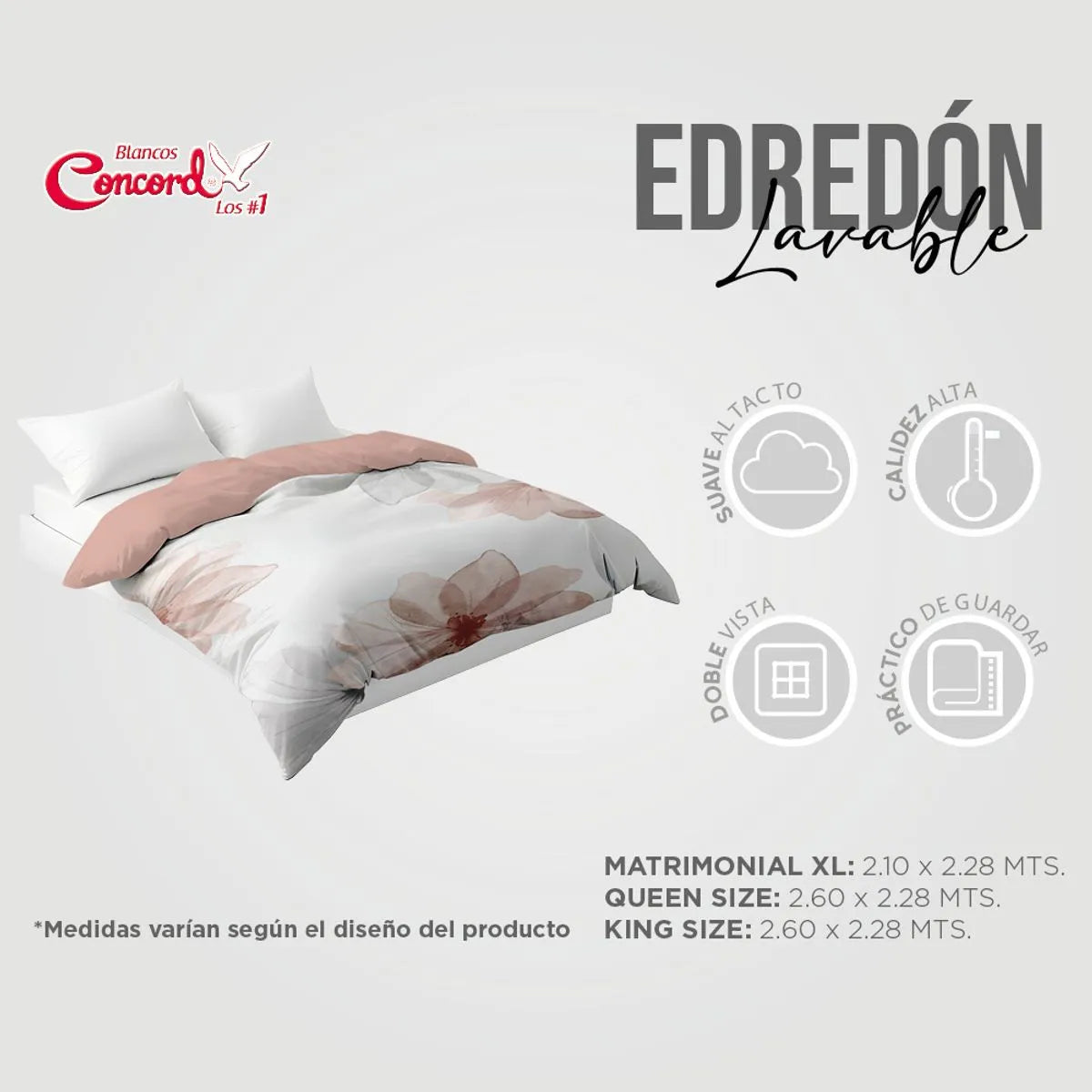 Edredón Lavable Con Fundas y Cojines Juliette