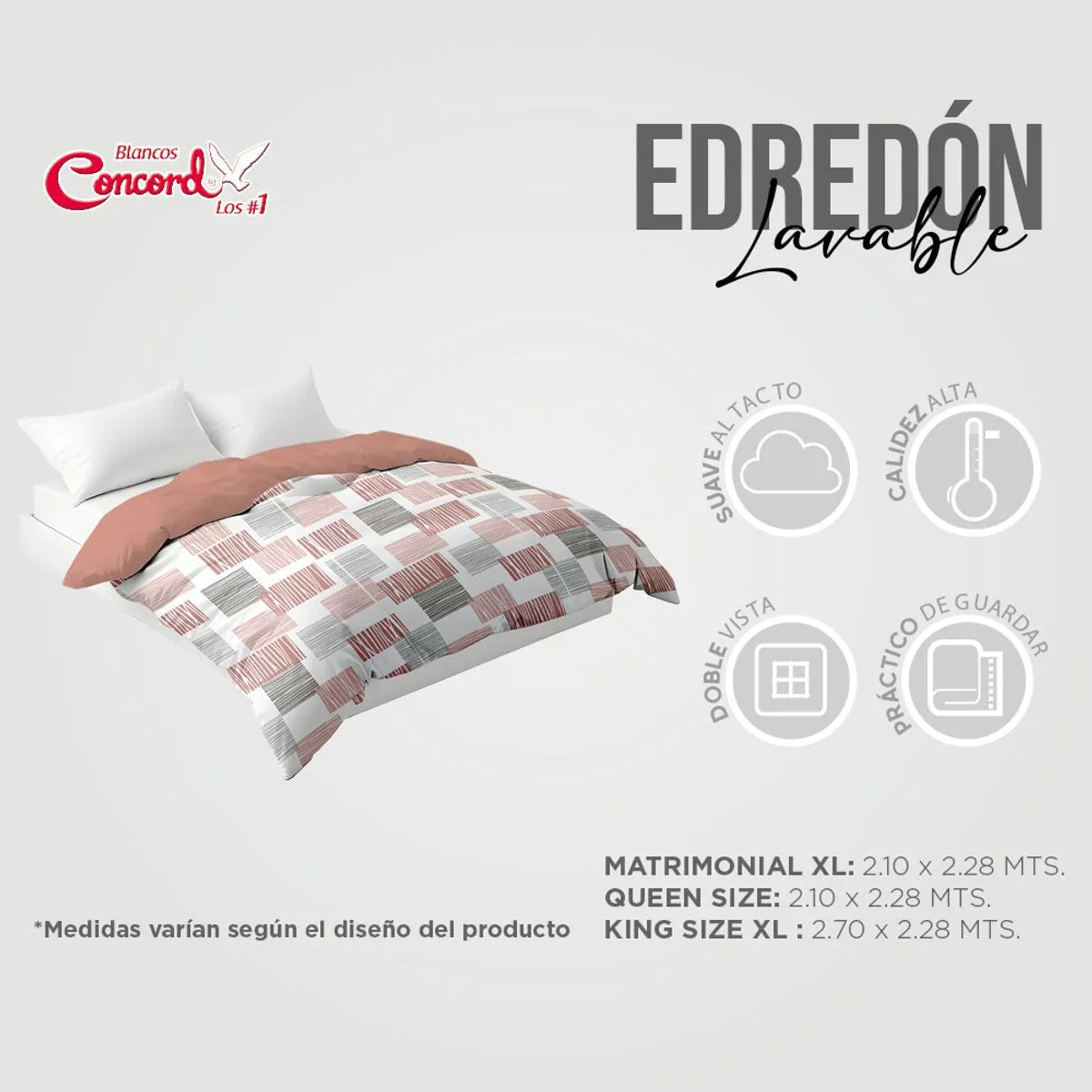 Edredón Lavable Con Fundas y Cojines Susi