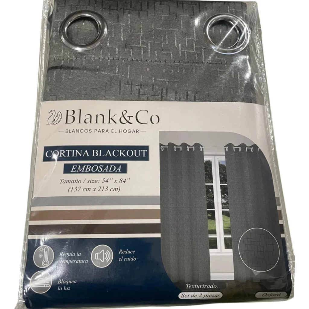 Cortina Larga Blackout Texturizado Grabado Varios colores
