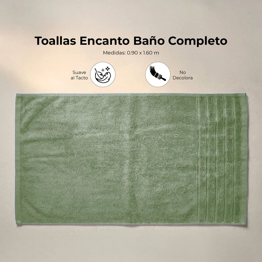 Toalla de Baño Completo Encanto Verde