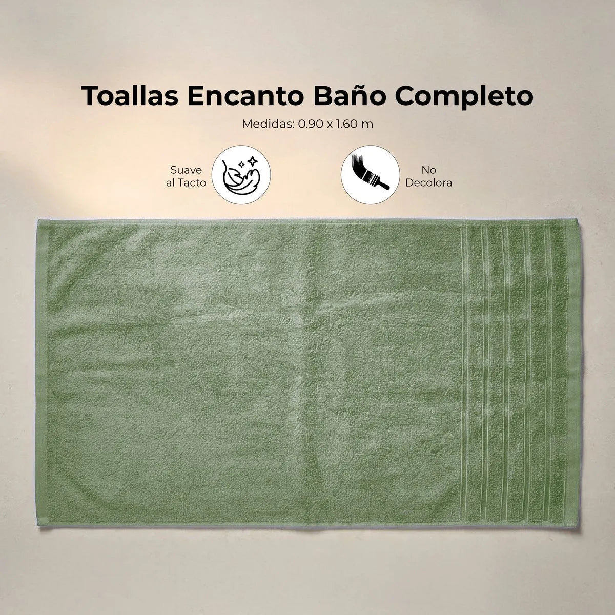 Toalla de Baño Completo Encanto Verde