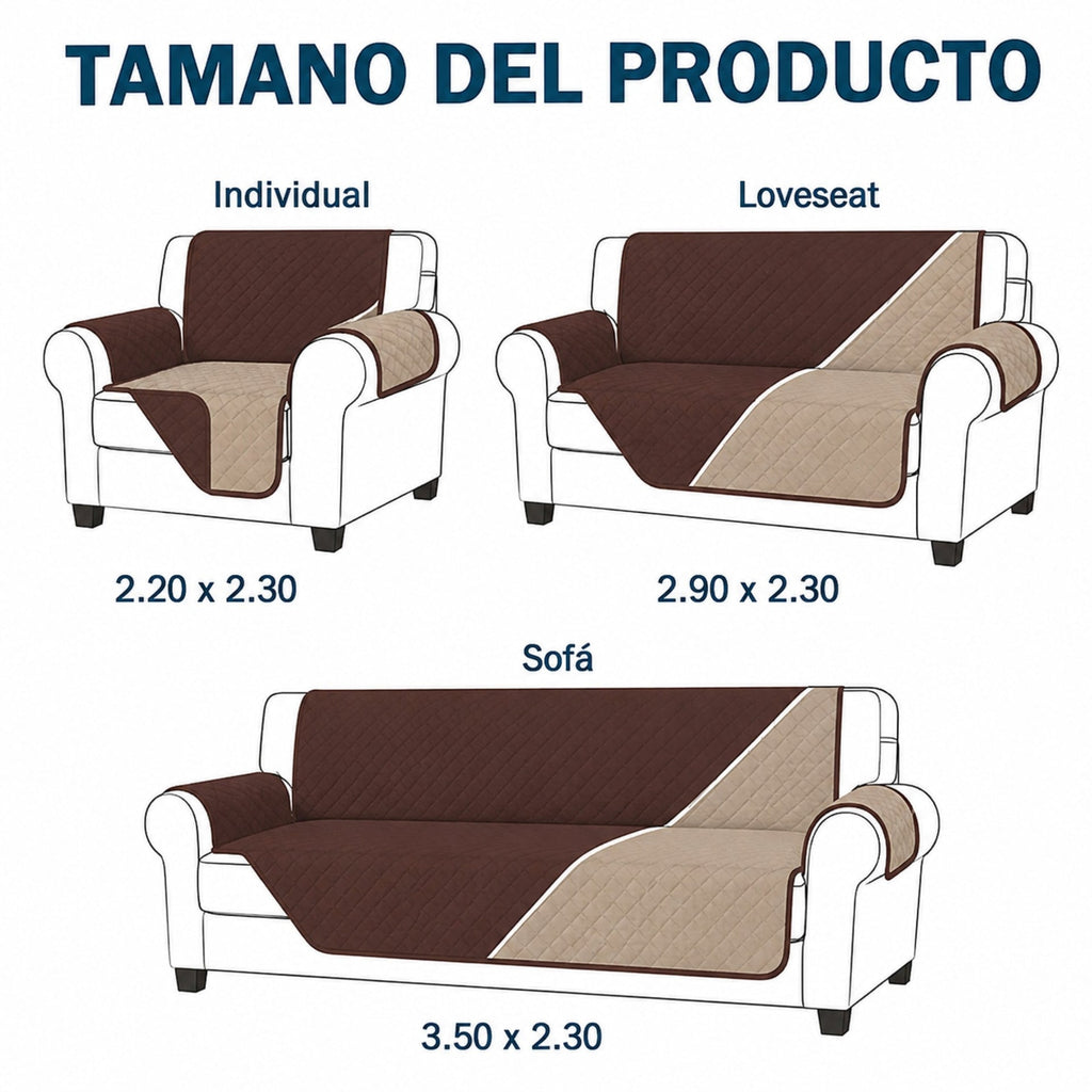 Set de 3 PIEZAS Protector de Sala Doble Vista XL