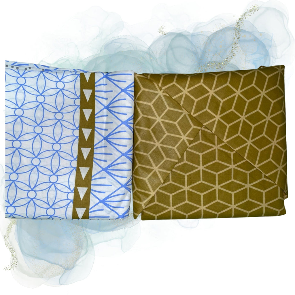 Pack de 2 Juego de Sabana Jaqueline  %100 Algodón Matrimonial  Beautty Home