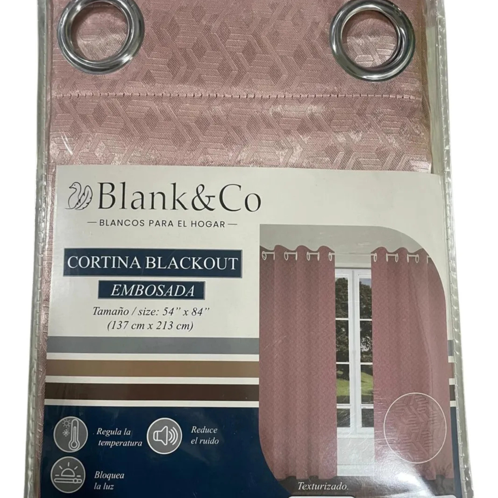 Cortina Larga Blackout Texturizado Grabado Varios colores