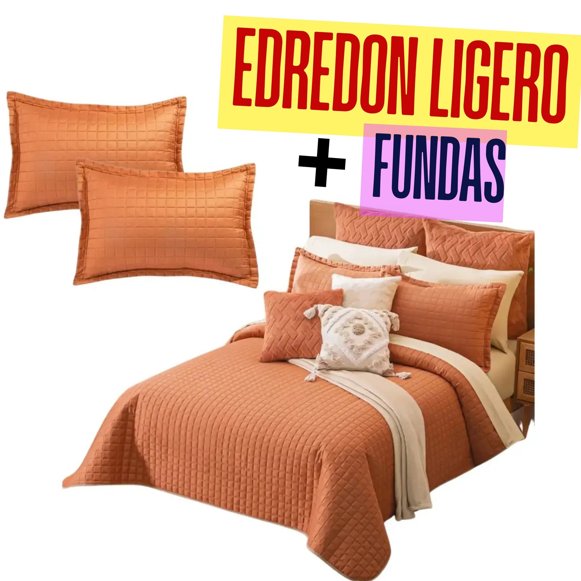 Edredón Ligero con Fundas para Almohada a Juego.