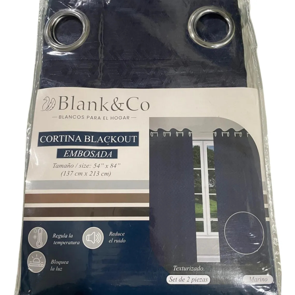 Cortina Larga Blackout Texturizado Grabado Varios colores