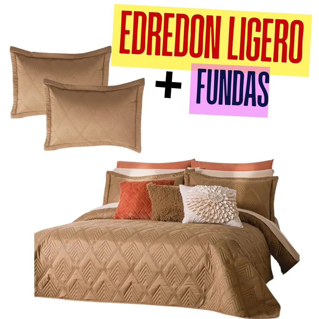 Edredón Ligero con Fundas para Almohada a Juego.