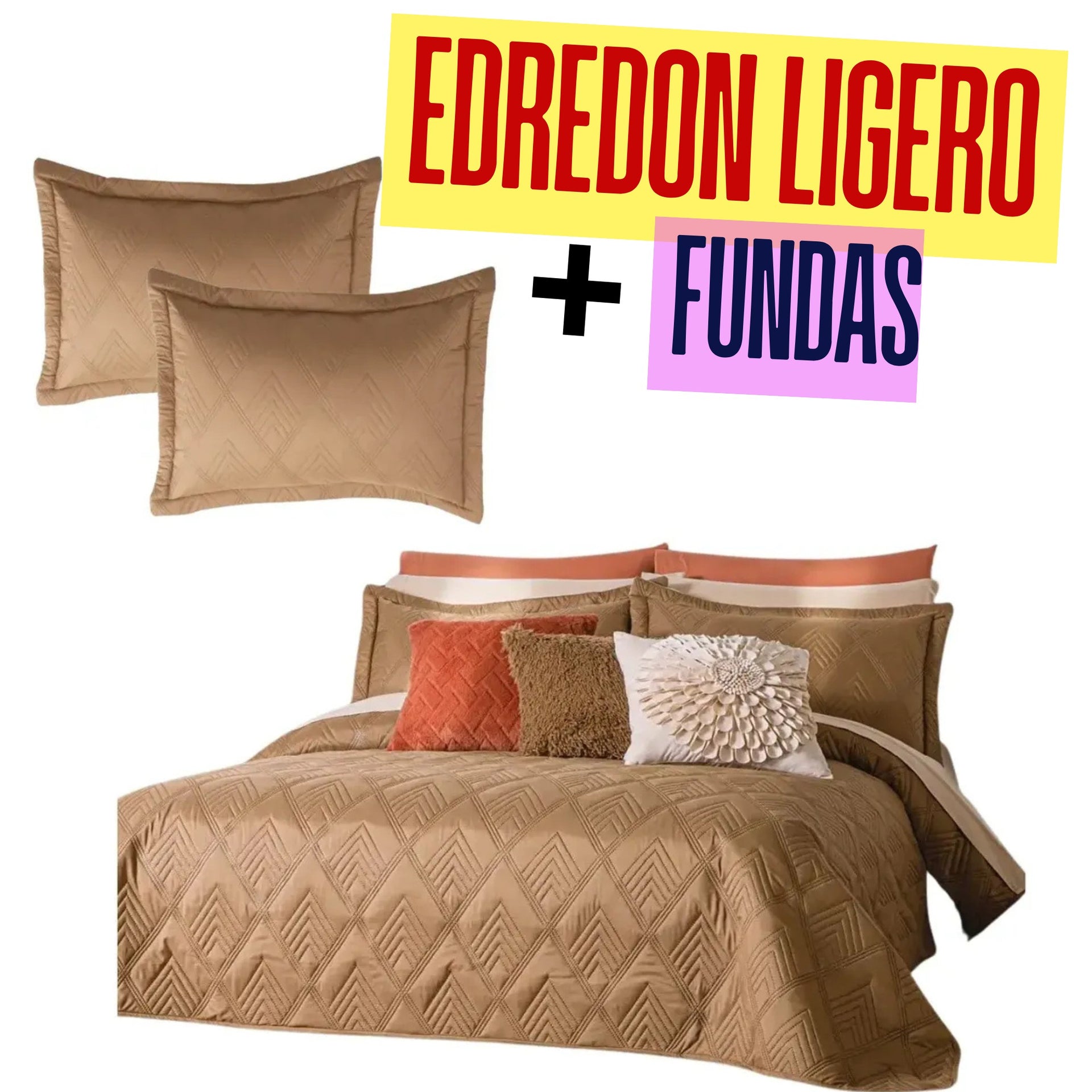 Edredón Ligero con Fundas para Almohada a Juego.