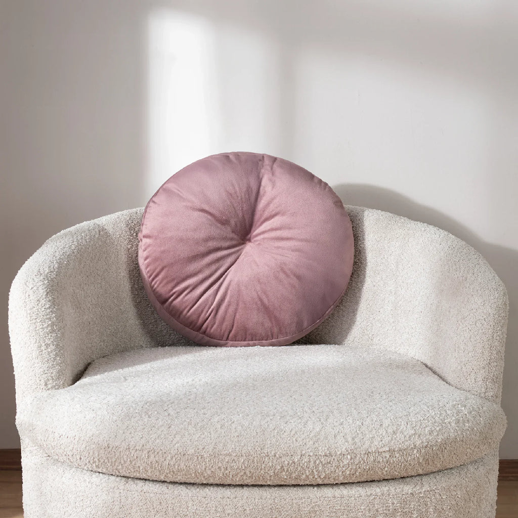 Cojín Circular Velvet lila