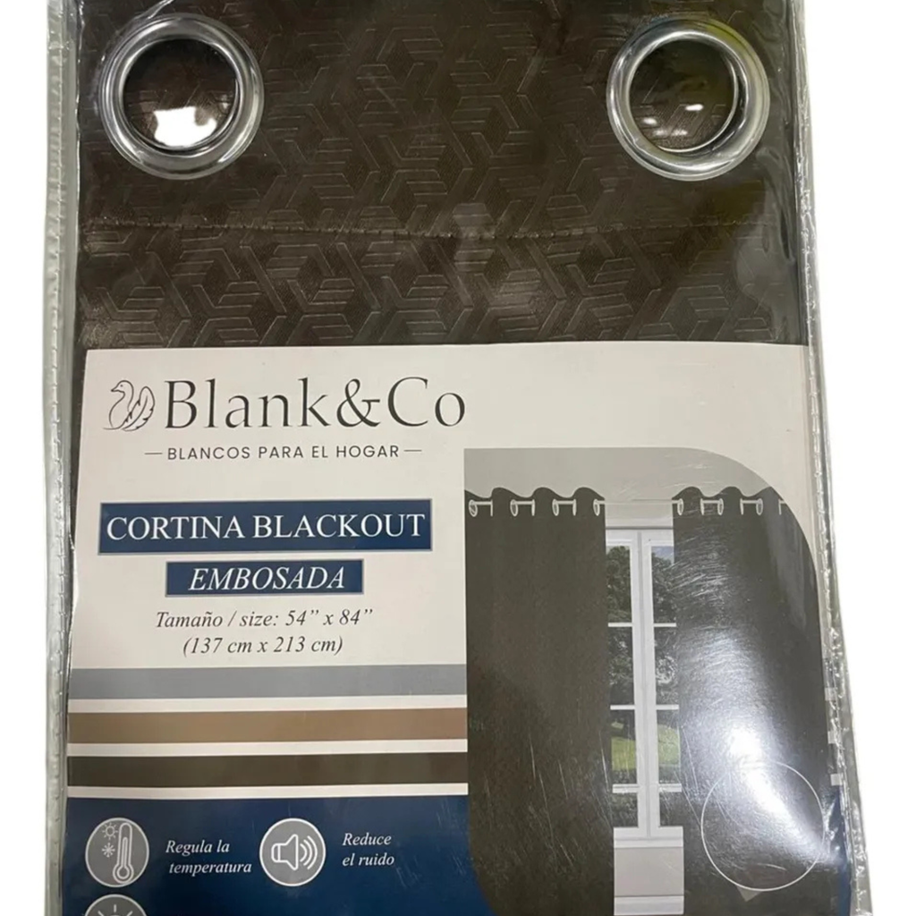 Cortina Larga Blackout Texturizado Grabado Varios colores