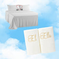 Super combo Bodas-Sabanas Love Blanco + Toalla romance premium