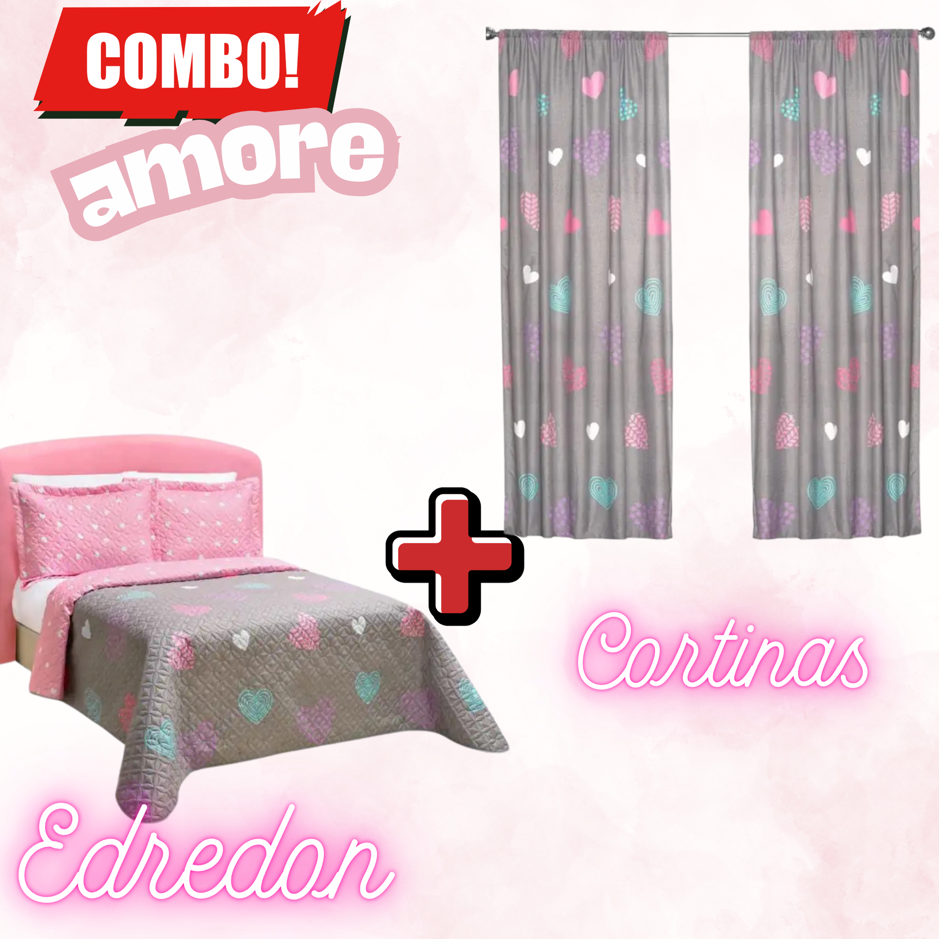 Edredón Ultrasónico Amore con Cortinas