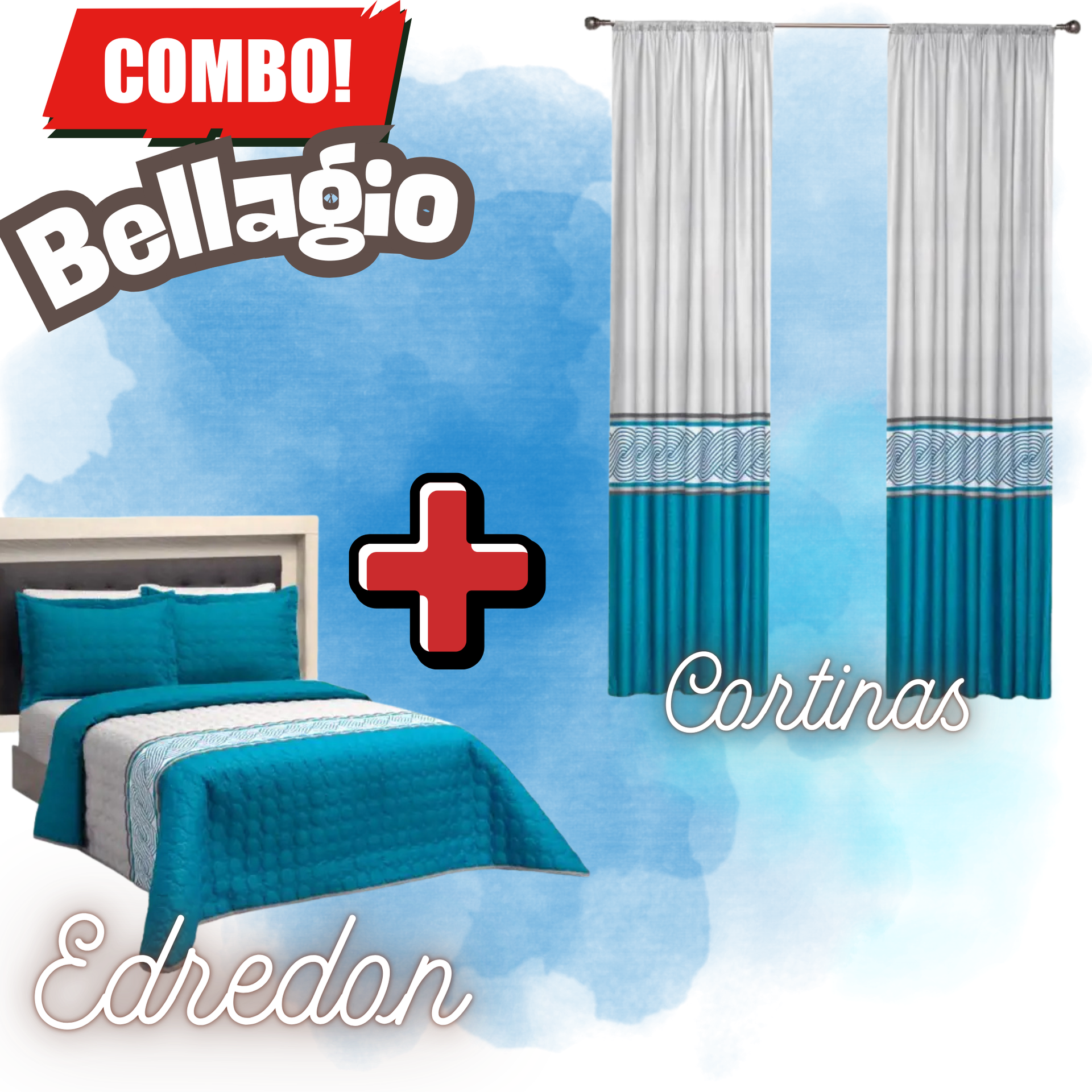 Edredón Ultrasónico Bellagio  con Cortinas
