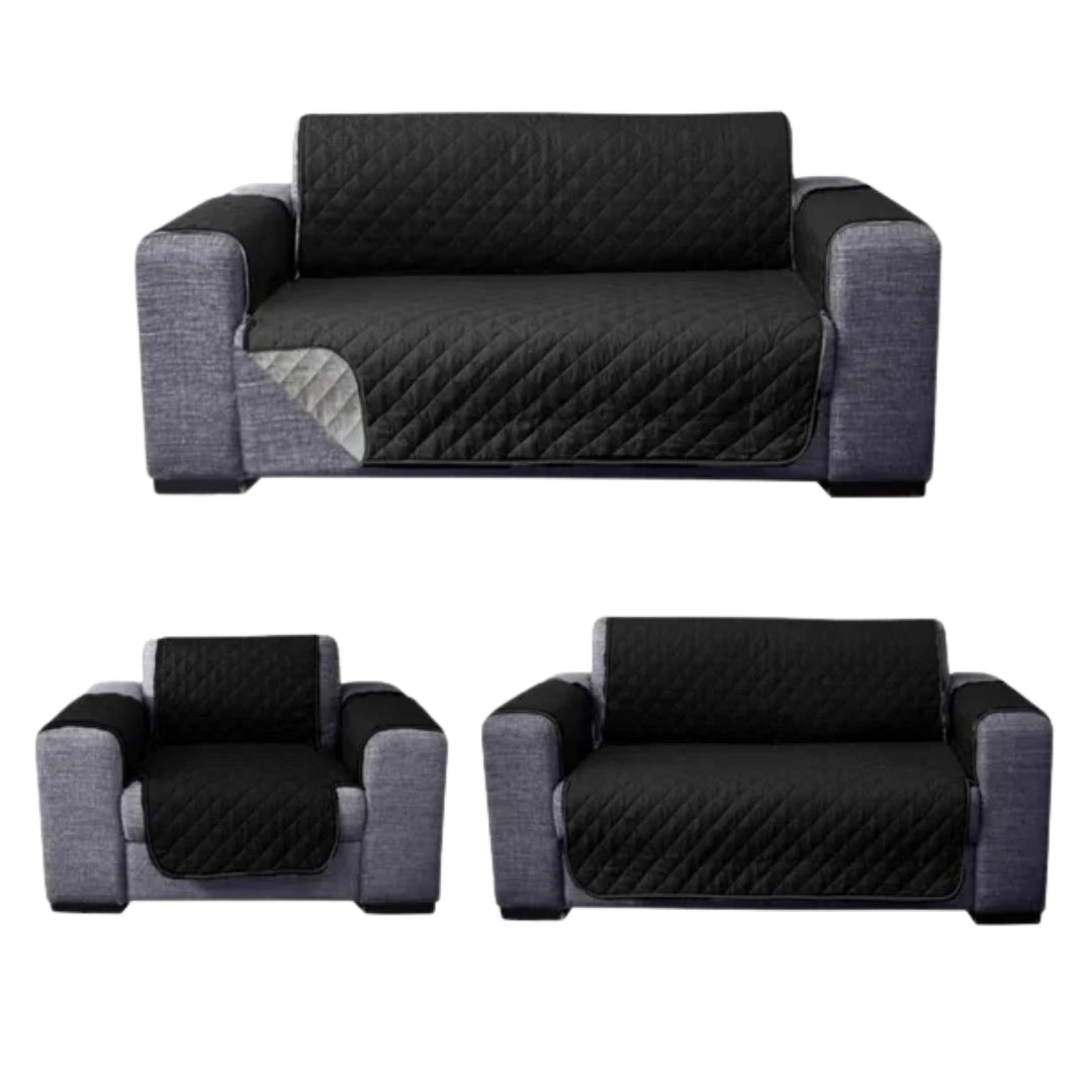 Set Protector de Sala Doble Vista Negro/Gris