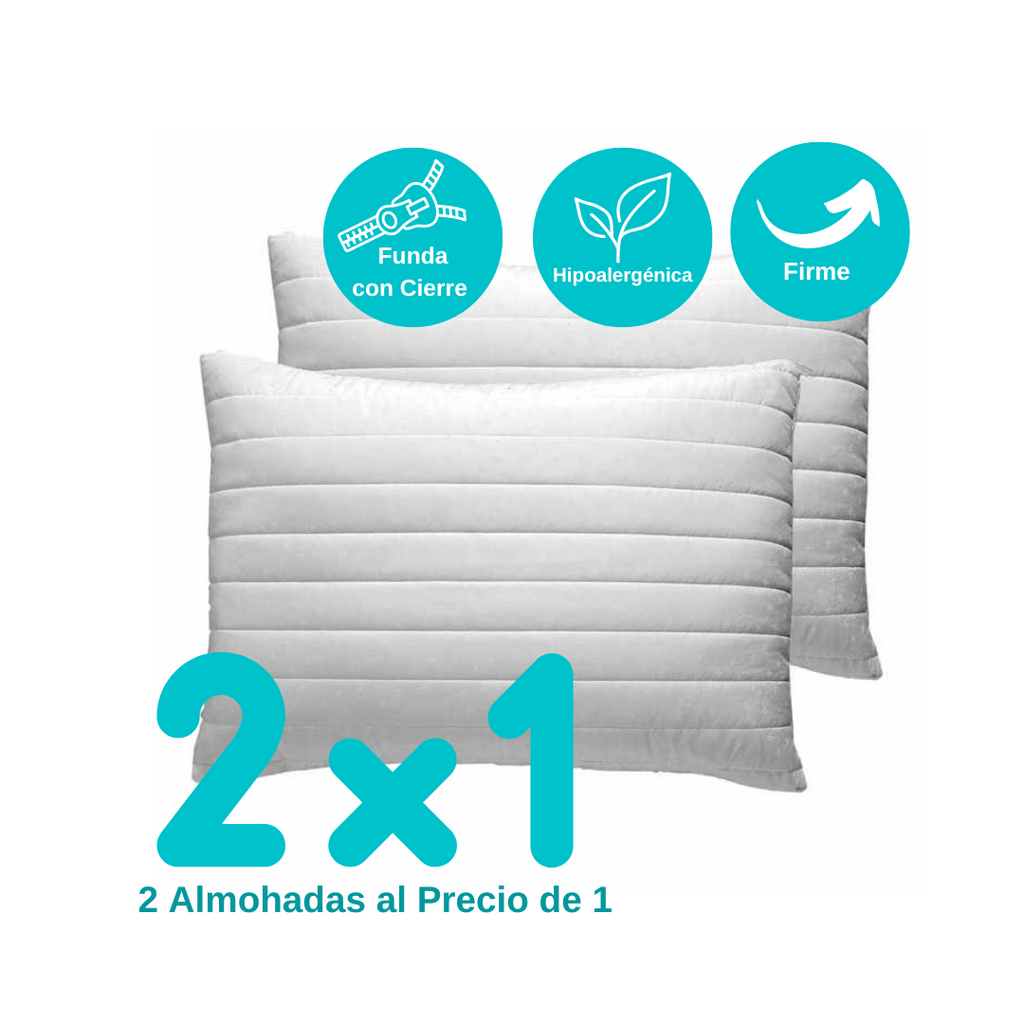 Almohada Fina Capitonada con Ultra-Fresh
