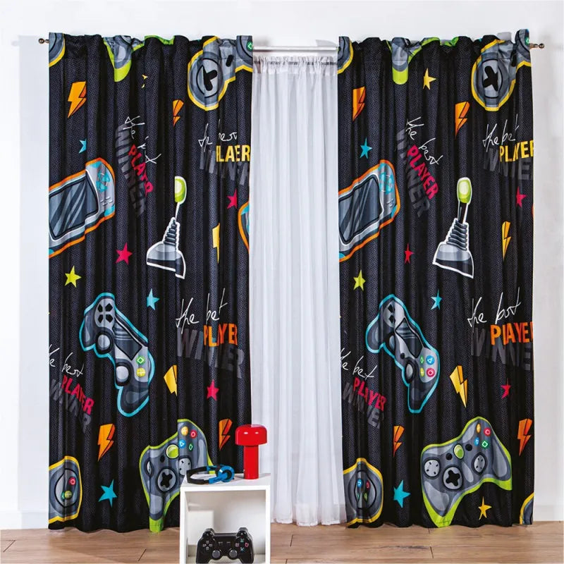 Cobertor Ligero Gamer+Cortinas Gamer