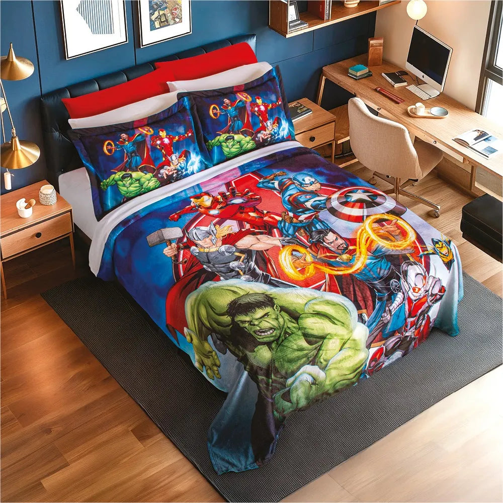 Cobertor Ultra Suave Ligero Super Avengers + Funda Super avengers