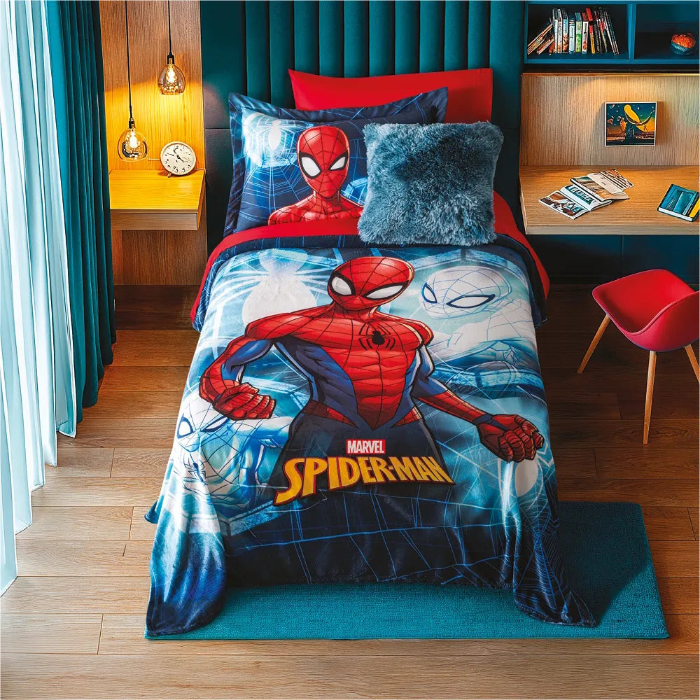 Cobertor Ligero Spider Man super  + Funda spiderman super