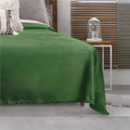Cobertor Ultra Suave Ligero Verde + Par de Funda Velvet Gris Medio