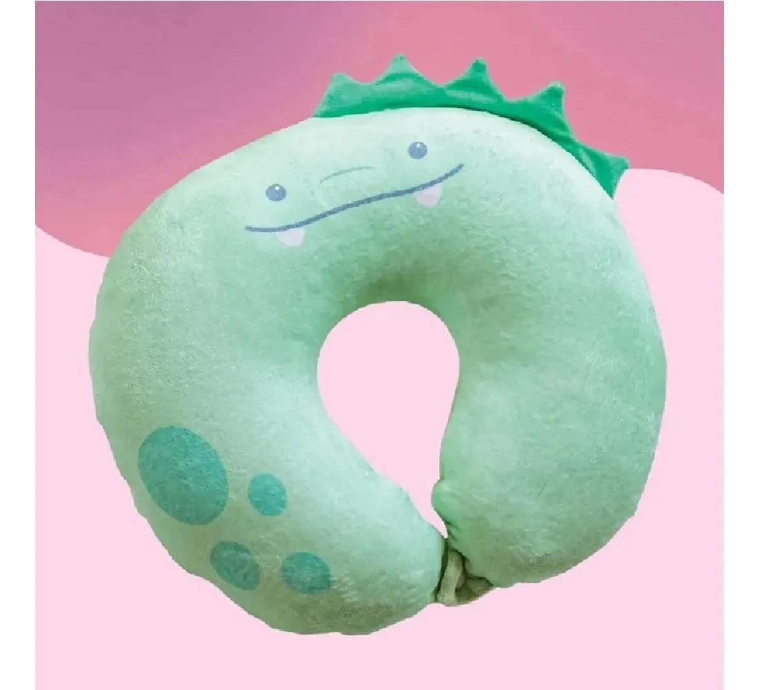 Cuellera Viajera Dino y Fresa Diseño muy Kawaii.