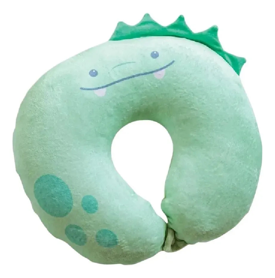 Cuellera Viajera Dino y Fresa Diseño muy Kawaii.