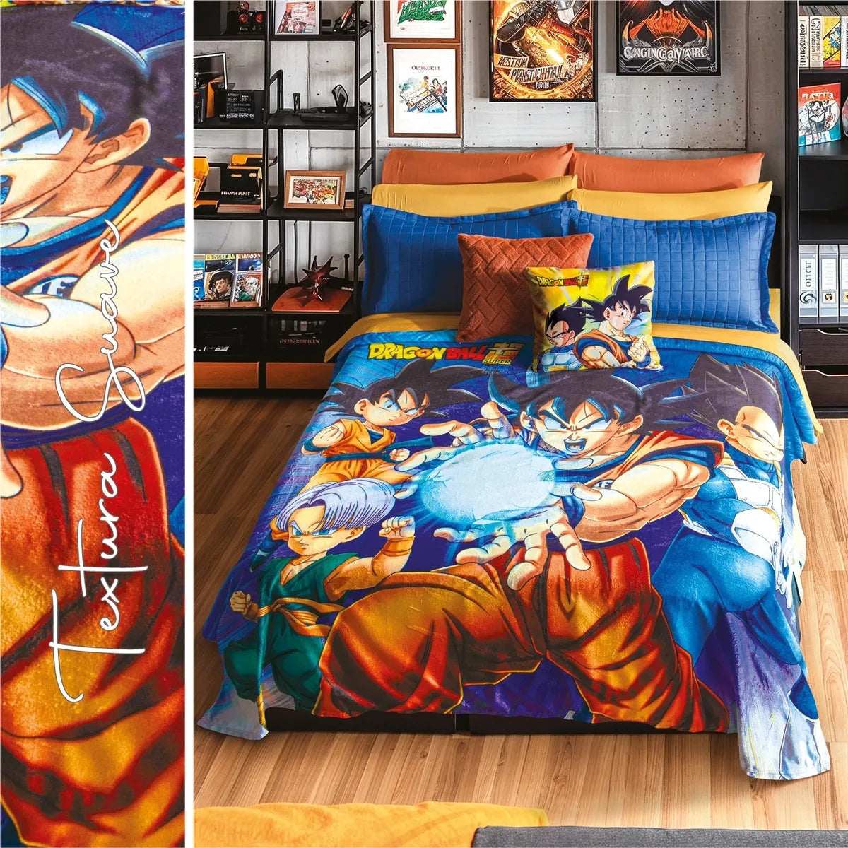 Cobertor Ultra Suave Ligero Dragon Ball Team