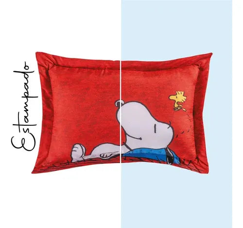 Cobertor Ultra Suave Snoppy Clasic +Funda De Almohada