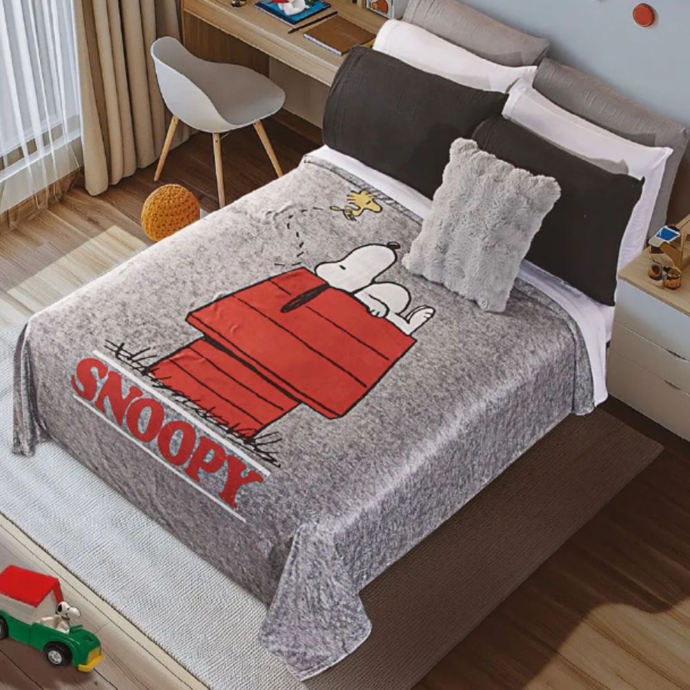 Cobertor Ultra Suave Snoppy Clasic +Funda De Almohada