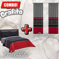 Edredón Ultrasónico Grafito con Cortinas