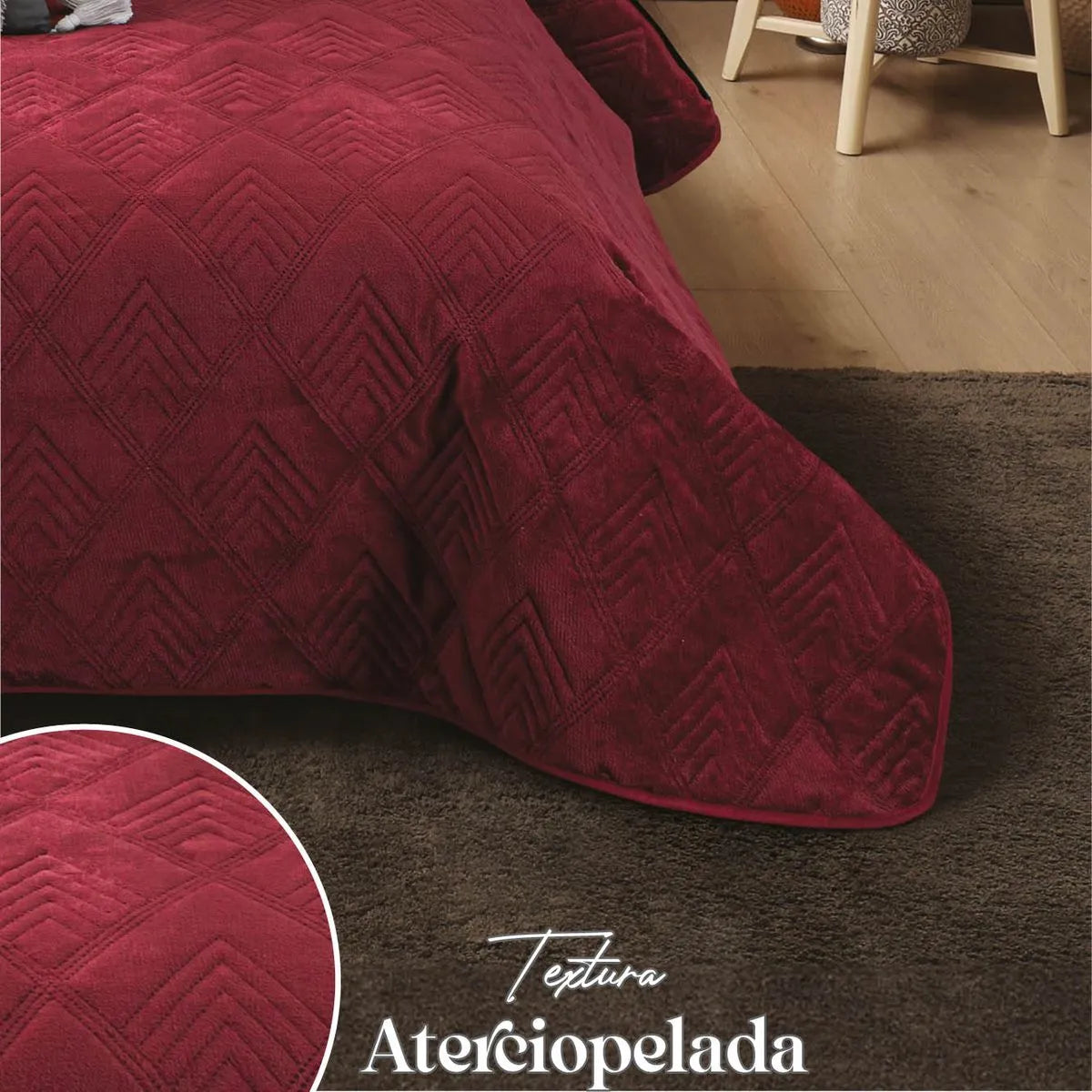 Edredón Ultra Delgado Velvet Vino
