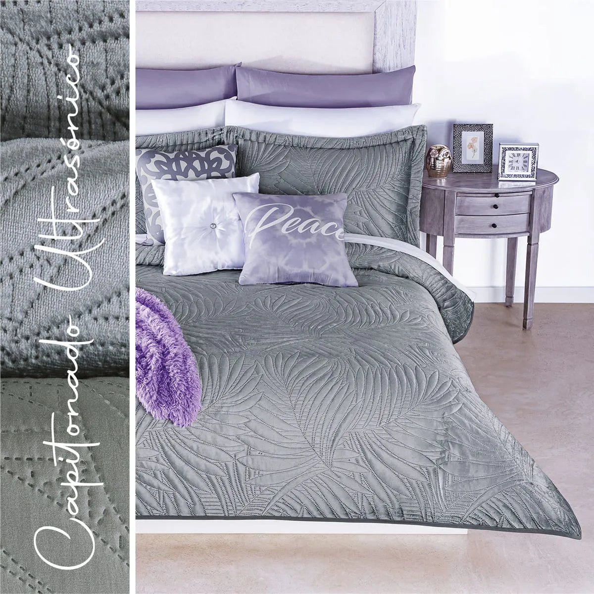 Edredón Ultra Delgado Velvet Gris