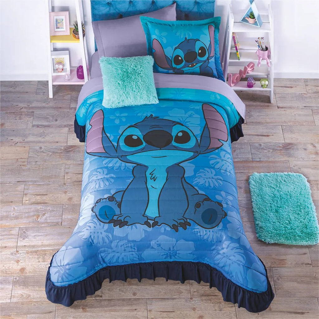 Colcha con Fundas Stitch + Cojin Stitch Aloha