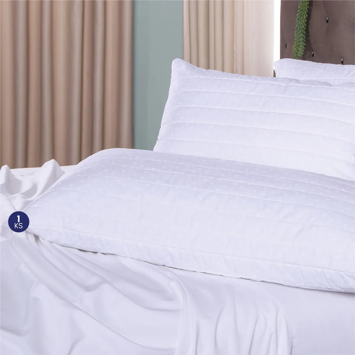 Almohada Fina Capitonada con Ultra-Fresh