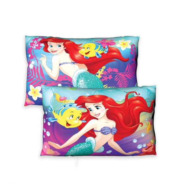 Cobertor Con Borrega Disney Ariel Burbujas Matrimonial