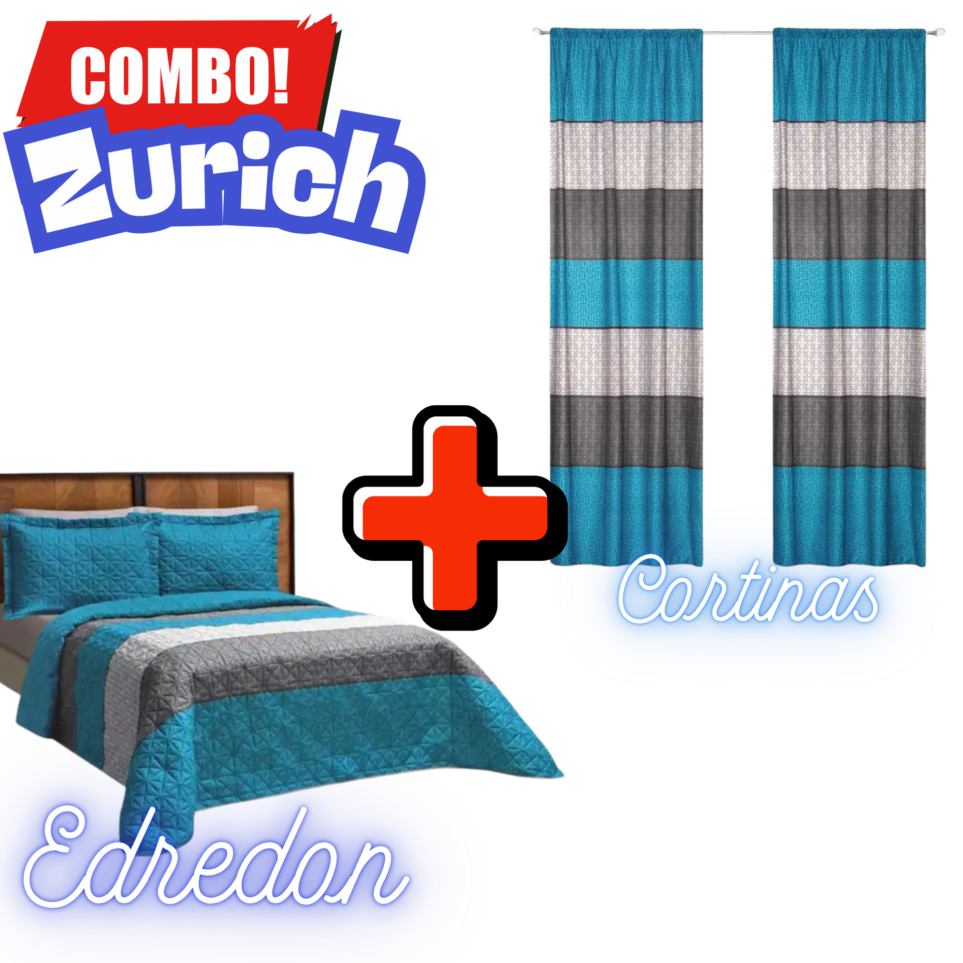Edredón Ultrasónico Zurich con Cortinas