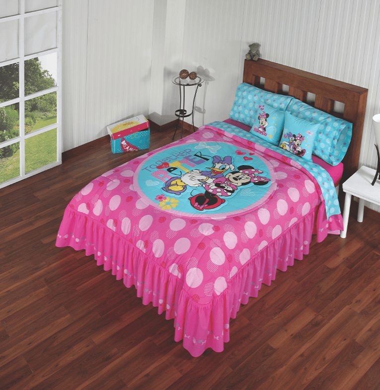 Edrecolcha con Cojines Minnie y Daisy