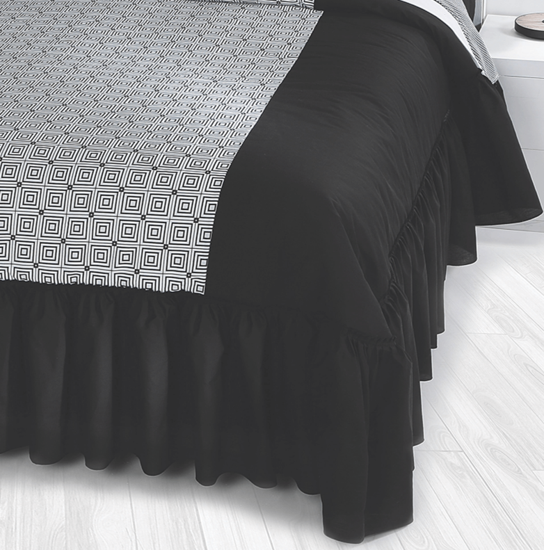 Edrecolcha Con Cojines Baruk Negro